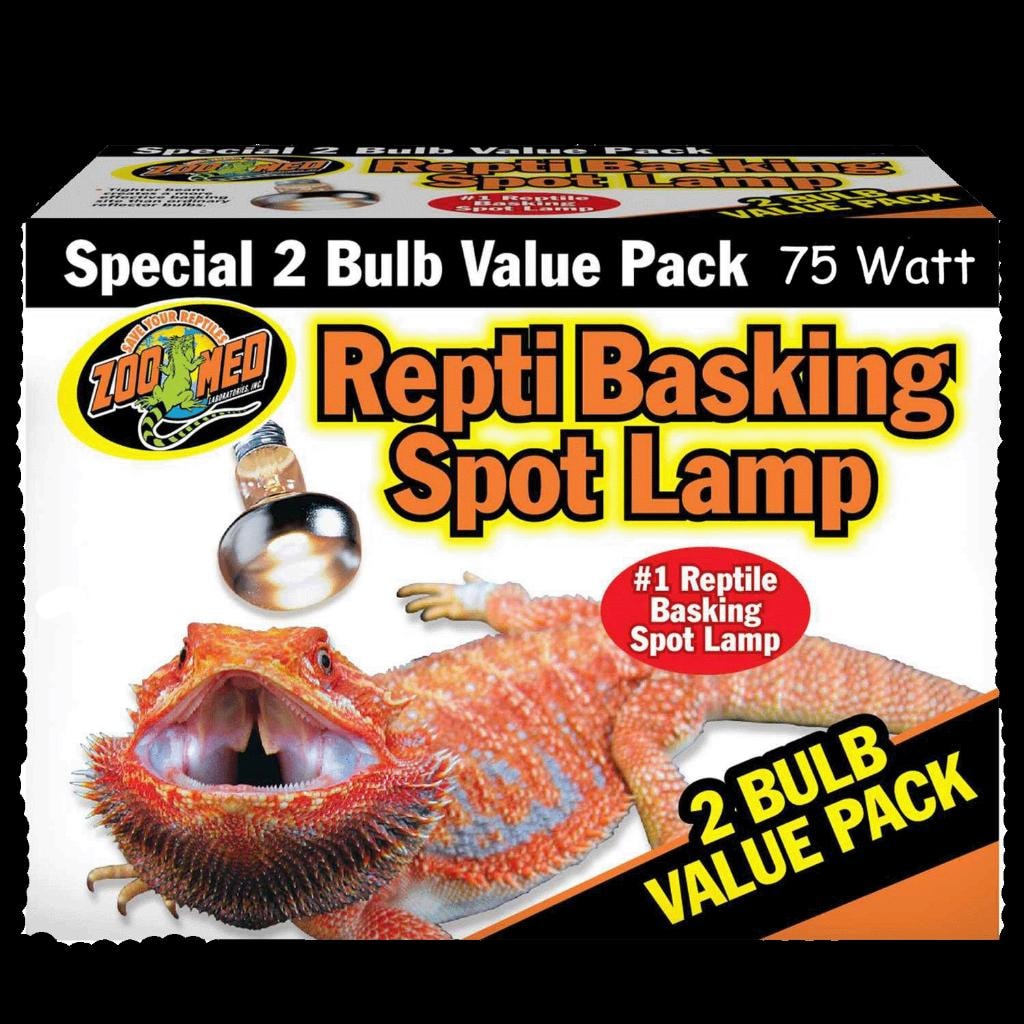 Zoo Med Repti Basking Spot Lamp 75 watt 2-bulb pack